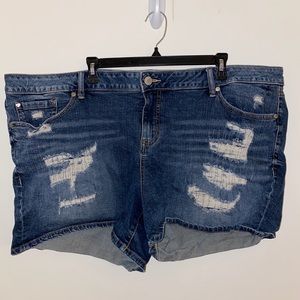 Distressed Jean Shorts